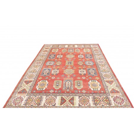 Tappeto Kazak Afghanistan marrone bianco 209x293