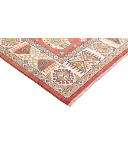 Tappeto Kazak Afghanistan marrone bianco 209x293