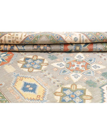 Tappeto Kazak Afghanistan beige marrone 198x303