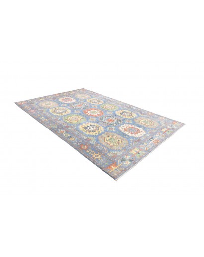 Tappeto Kazak Afghanistan beige grigio 198x290