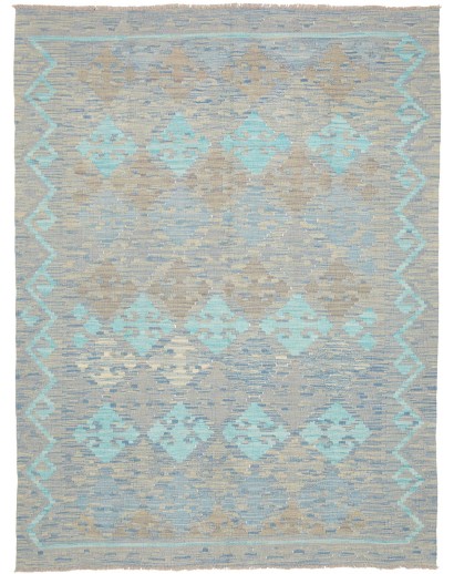 Tappeto Kilim Afghanistan azzurro bianco 149x198