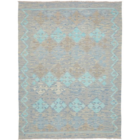 Tappeto Kilim Afghanistan azzurro bianco 149x198