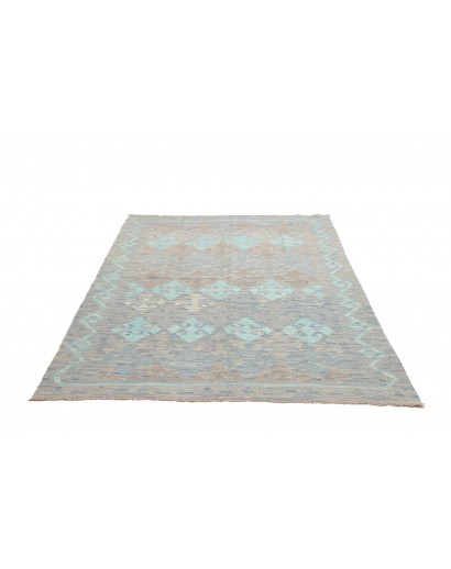 Tappeto Kilim Afghanistan azzurro bianco 149x198