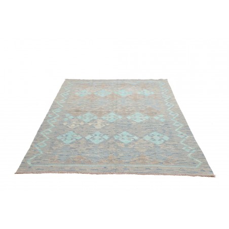 Tappeto Kilim Afghanistan azzurro bianco 149x198