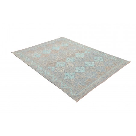 Tappeto Kilim Afghanistan azzurro bianco 149x198