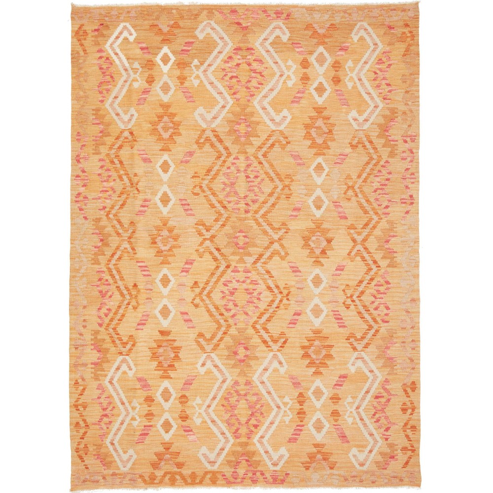 Tappeto Kilim Afghanistan marrone rosso 154x213