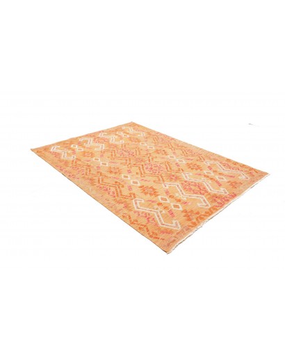 Tappeto Kilim Afghanistan marrone rosso 154x213