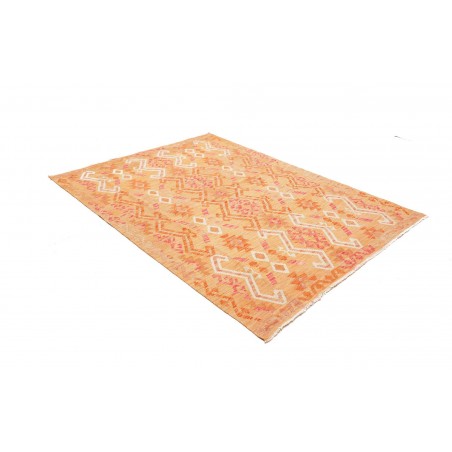 Tappeto Kilim Afghanistan marrone rosso 154x213