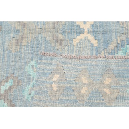 Tappeto Kilim Afghanistan bianco azzurro 153x196