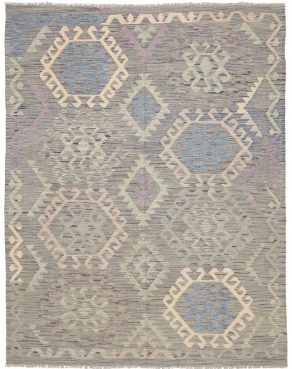 Tappeto Kilim Afghanistan azzurro bianco 153x200