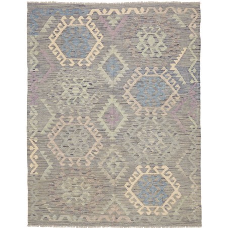 Tappeto Kilim Afghanistan azzurro bianco 153x200