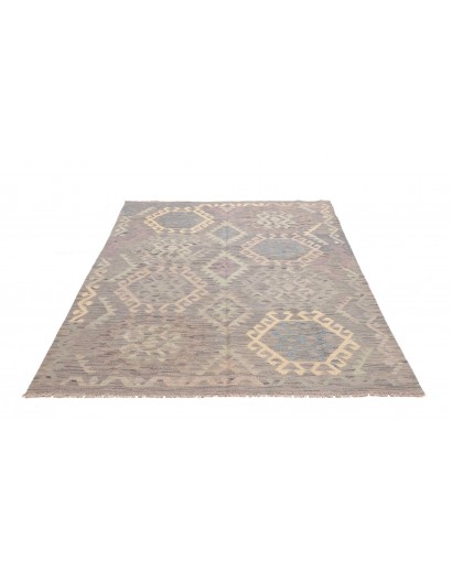 Tappeto Kilim Afghanistan azzurro bianco 153x200