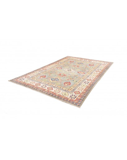 Tappeto Kazak Afghanistan beige grigio 199x281