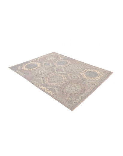 Tappeto Kilim Afghanistan azzurro bianco 153x200