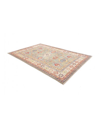 Tappeto Kazak Afghanistan beige grigio 199x281