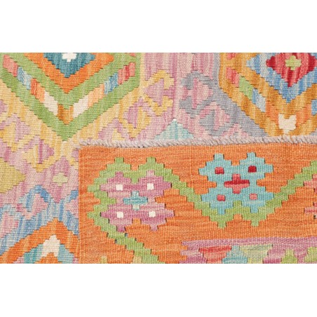 Tappeto Kilim Afghanistan marrone bianco 154x196