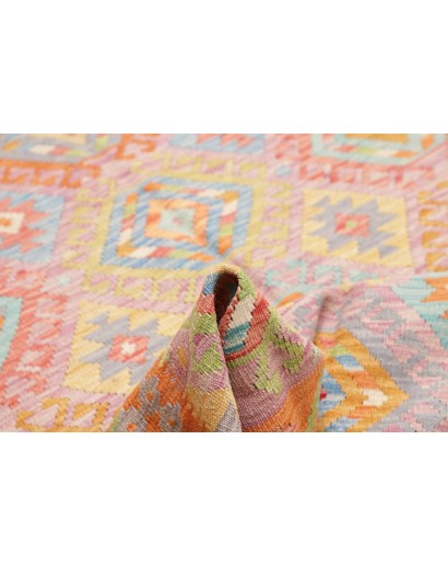 Tappeto Kilim Afghanistan marrone bianco 154x196