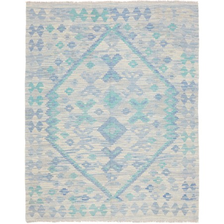 Tappeto Kilim Afghanistan beige azzurro 154x195