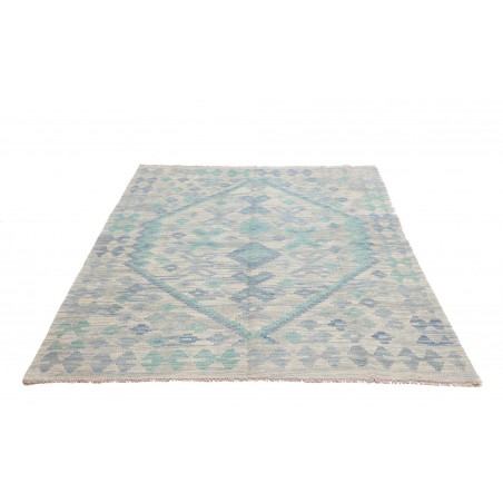 Tappeto Kilim Afghanistan beige azzurro 154x195