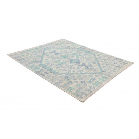 Tappeto Kilim Afghanistan beige azzurro 154x195