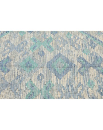 Tappeto Kilim Afghanistan beige azzurro 154x195