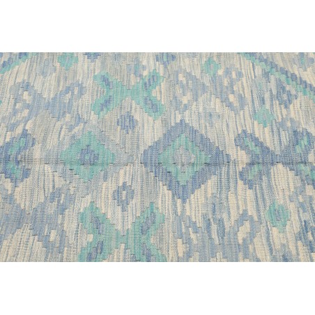 Tappeto Kilim Afghanistan beige azzurro 154x195