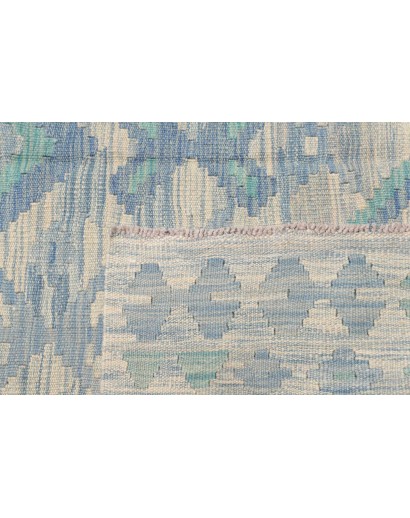Tappeto Kilim Afghanistan beige azzurro 154x195