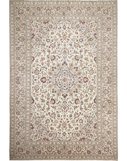 Tappeto Kashan Persia bianco marrone 238x356