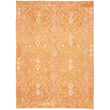 Tappeto Kilim Afghanistan arancione marrone 154x213