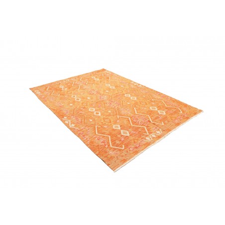 Tappeto Kilim Afghanistan arancione marrone 154x213