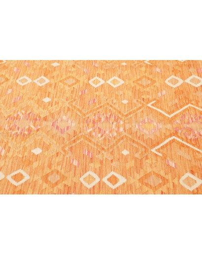 Tappeto Kilim Afghanistan arancione marrone 154x213