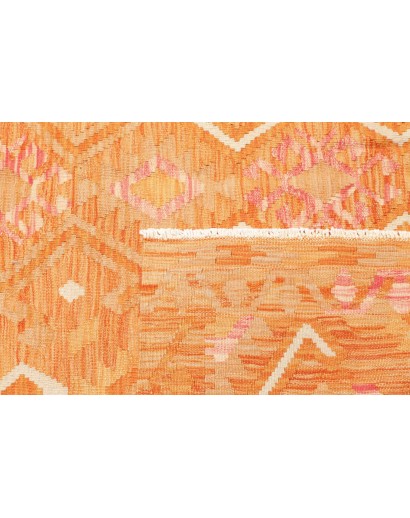 Tappeto Kilim Afghanistan arancione marrone 154x213