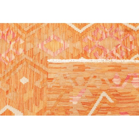 Tappeto Kilim Afghanistan arancione marrone 154x213