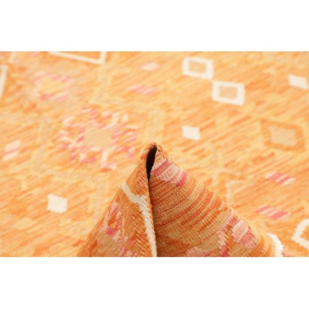 Tappeto Kilim Afghanistan arancione marrone 154x213