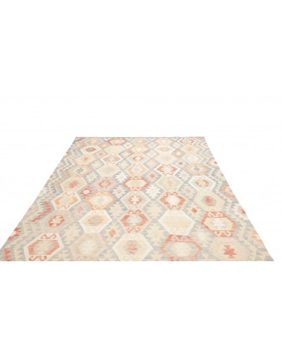 Tappeto Kilim Afghanistan bianco rosso 201x292