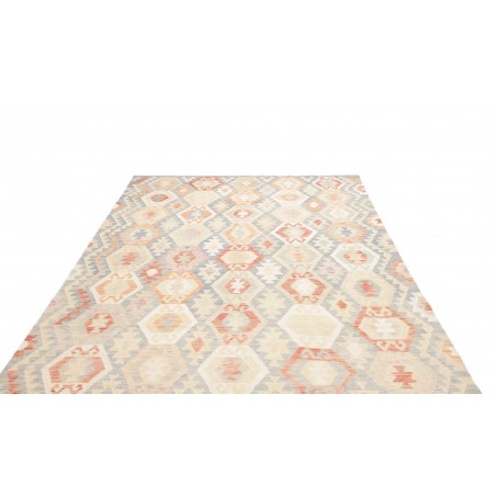 Tappeto Kilim Afghanistan bianco rosso 201x292