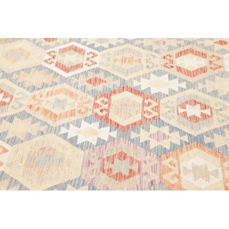 Tappeto Kilim Afghanistan bianco rosso 201x292