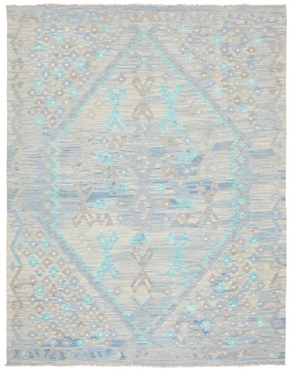 Tappeto Kilim Afghanistan beige bianco 156x203