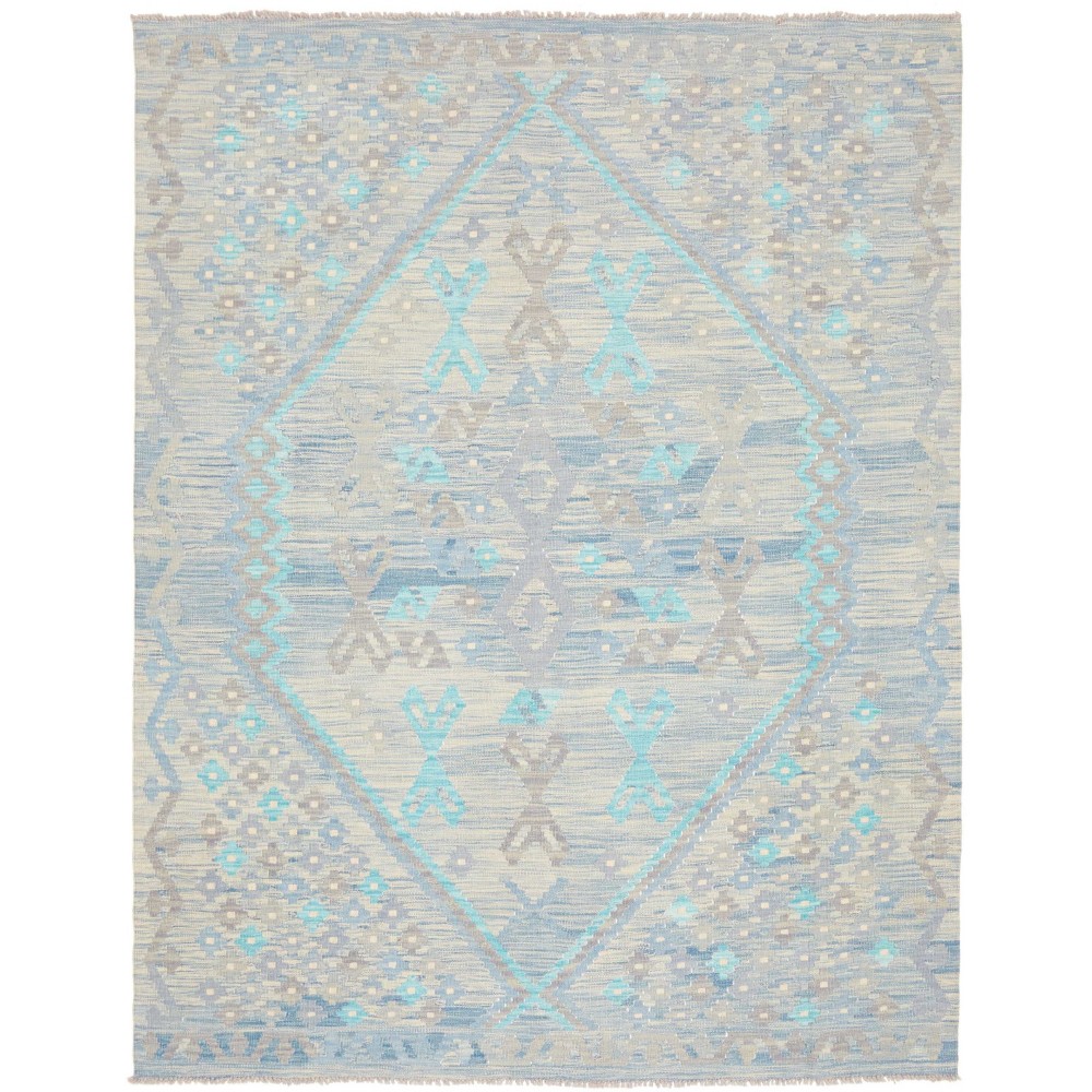 Tappeto Kilim Afghanistan beige bianco 156x203