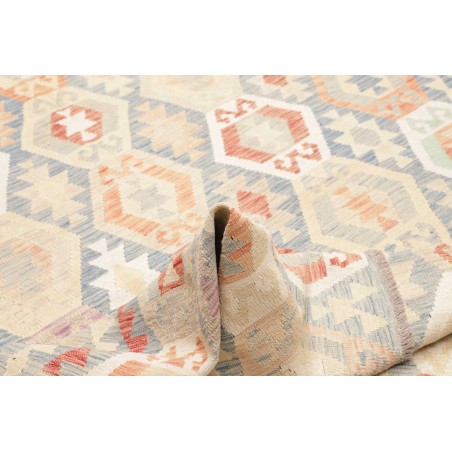 Tappeto Kilim Afghanistan bianco rosso 201x292