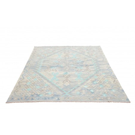 Tappeto Kilim Afghanistan beige bianco 156x203