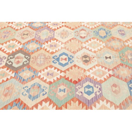Tappeto Kilim Afghanistan bianco arancione 211x300