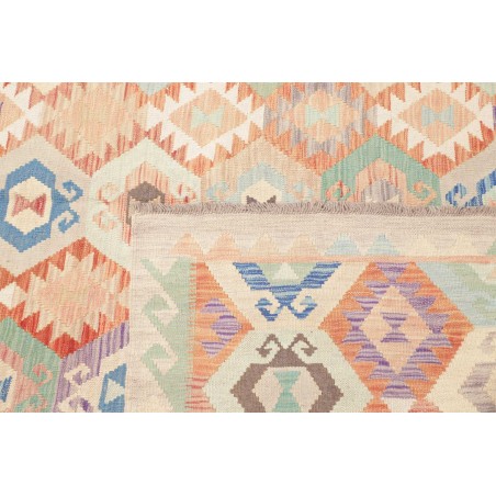 Tappeto Kilim Afghanistan bianco arancione 211x300