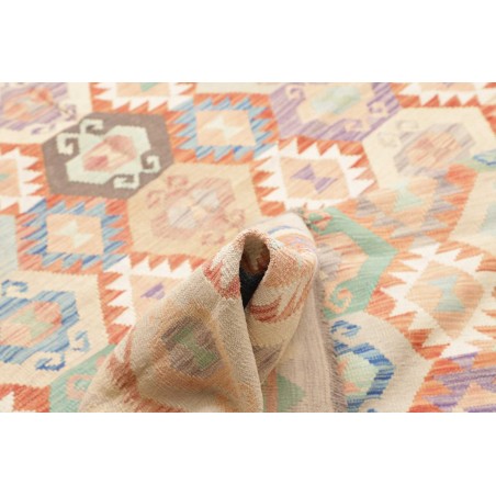 Tappeto Kilim Afghanistan bianco arancione 211x300