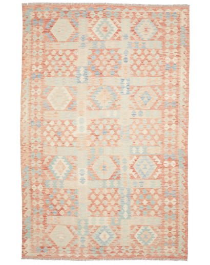 Tappeto Kilim Afghanistan giallo arancione 193x300