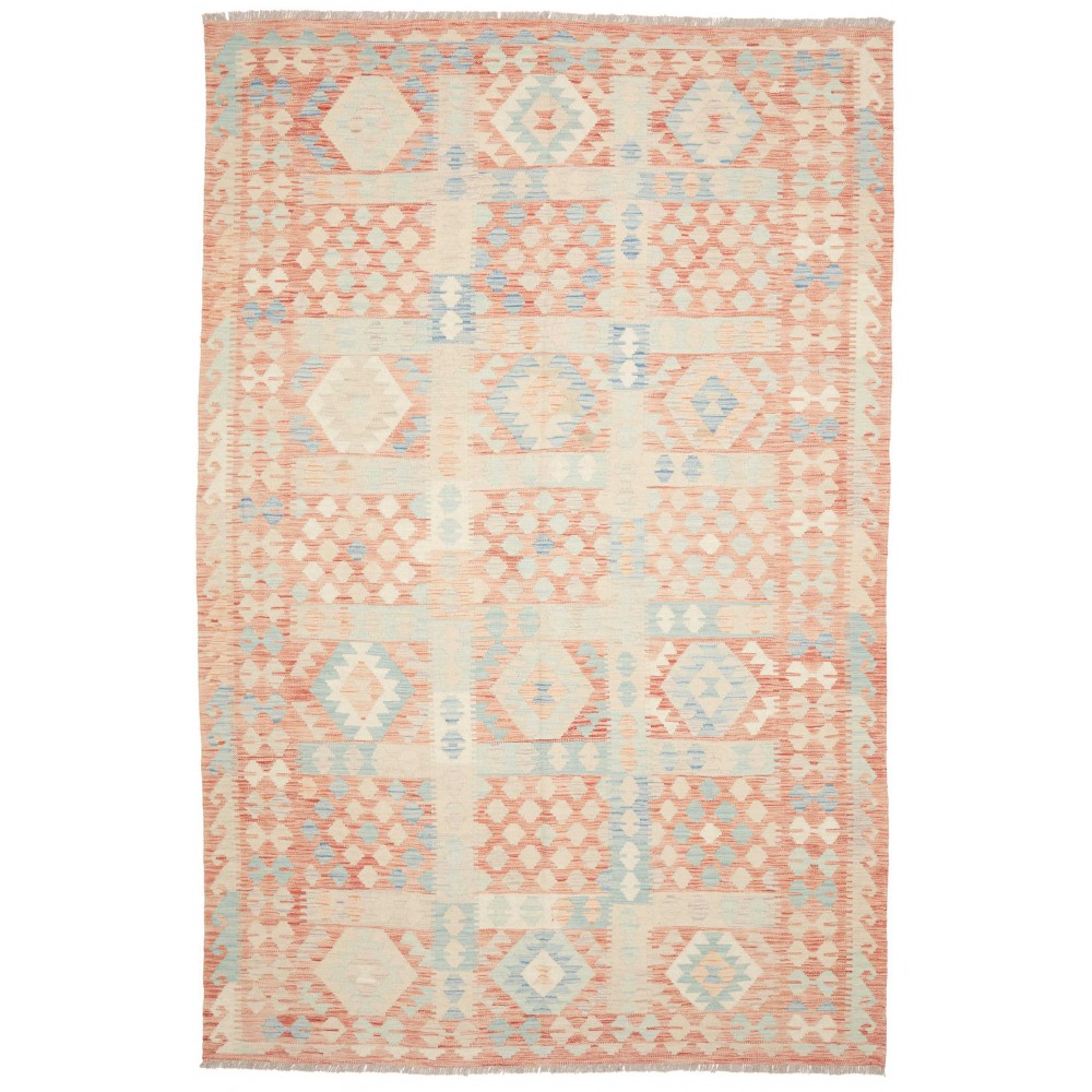 Tappeto Kilim Afghanistan giallo arancione 193x300