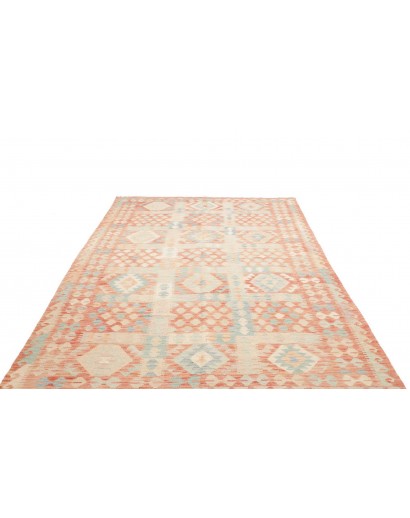 Tappeto Kilim Afghanistan giallo arancione 193x300
