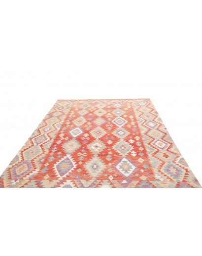 Tappeto Kilim Afghanistan beige rosso 209x290