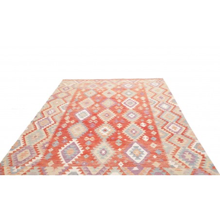 Tappeto Kilim Afghanistan beige rosso 209x290