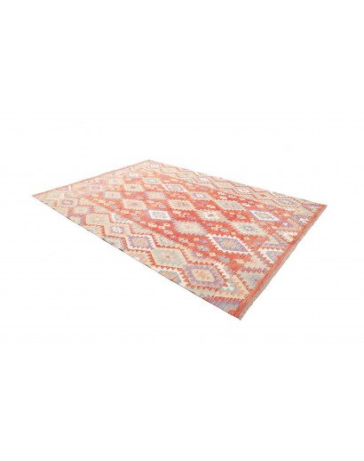 Tappeto Kilim Afghanistan beige rosso 209x290